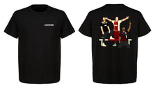 Afbeelding in Gallery-weergave laden, 'Godenzonen' art print on back - basic black t-shirt