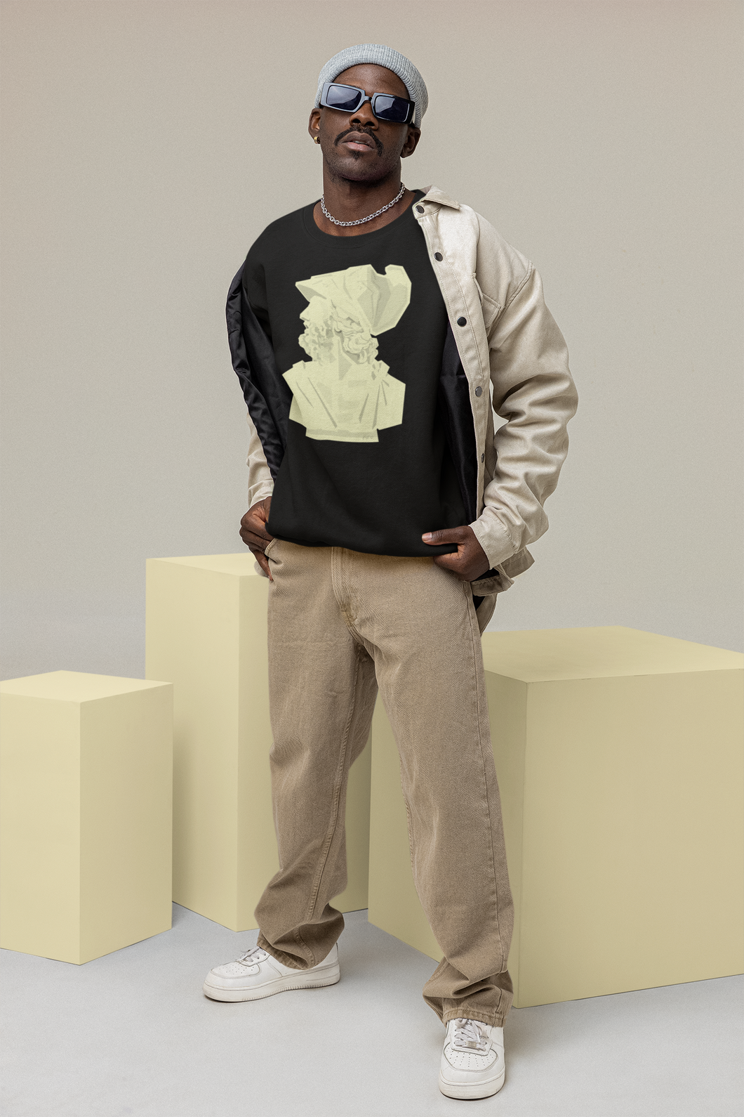 Dapp're strijder - black crewneck